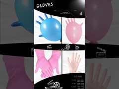 Guantes disponibles del nitrilo resistente químico del rosa para el laboratorio