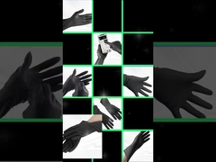 Guantes disponibles del látex negro de los adultos de los niños con las yemas del dedo texturizadas