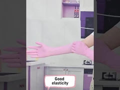 Guantes de nitrilo sintéticos rosados flexibles y duraderos Guantes de seguridad de nitrilo no irritantes