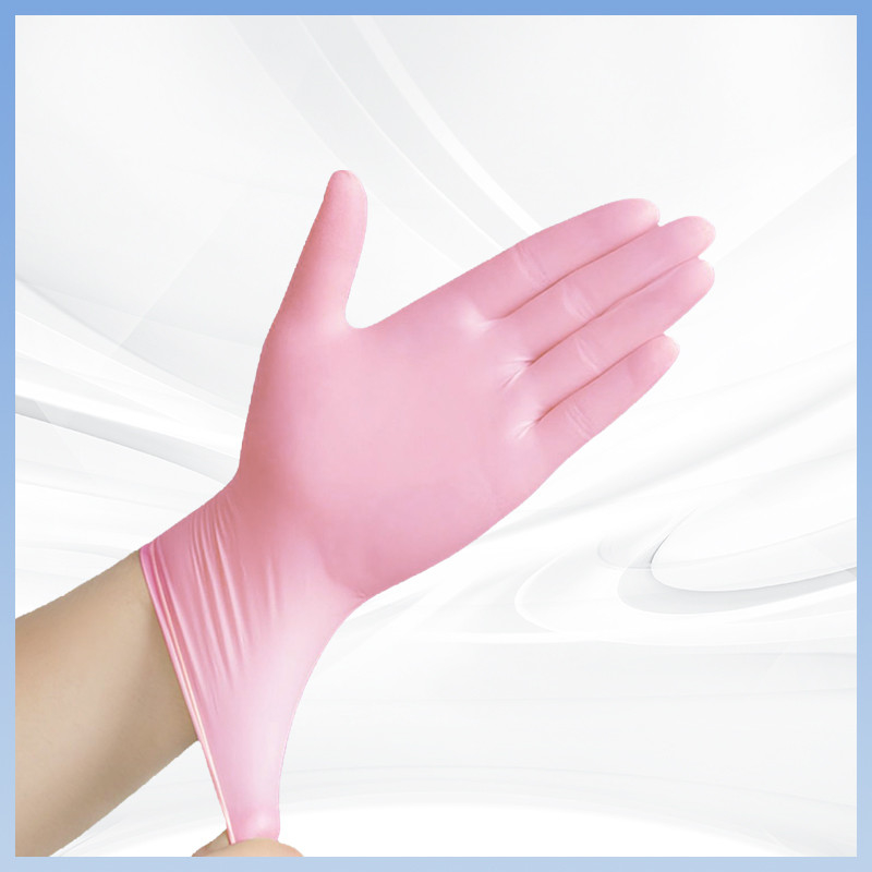 Protección del medio ambiente Guantes de PVC desechables para ropa cómoda y para automóviles Guantes de PVC rosados