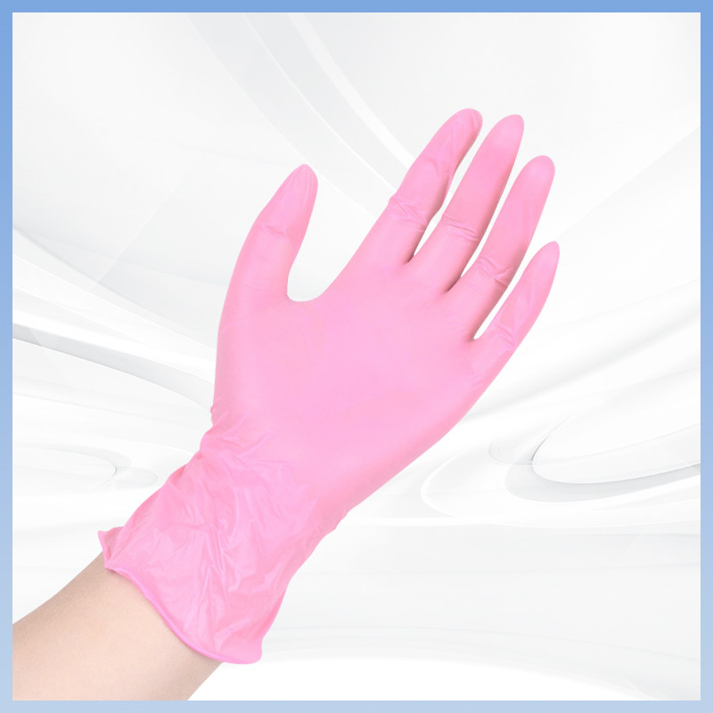 Guantes de PVC desechables duraderos para el cuidado seguro y efectivo de mascotas Color rosa