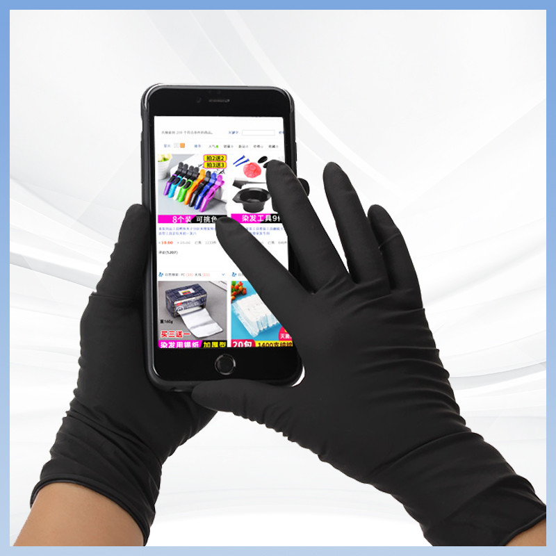 Guantes de látex sin polvo no médico logotipo personalizable guantes de látex desechables para limpieza y comida