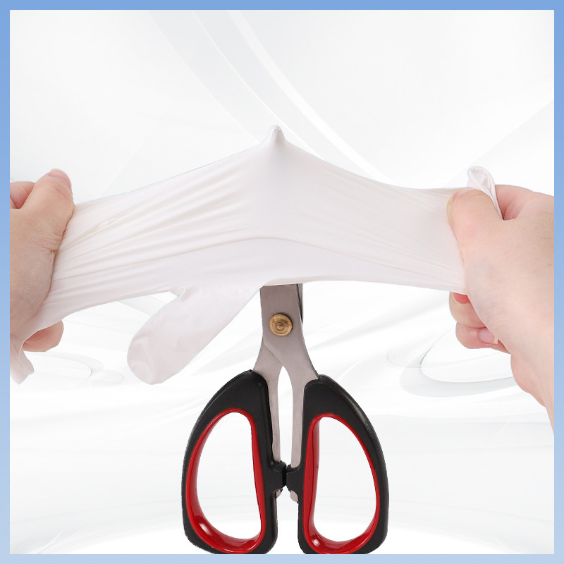 Logotipo personalizable Blanco esencial para cualquier lugar de trabajo Guantes de látex desechables para una protección óptima