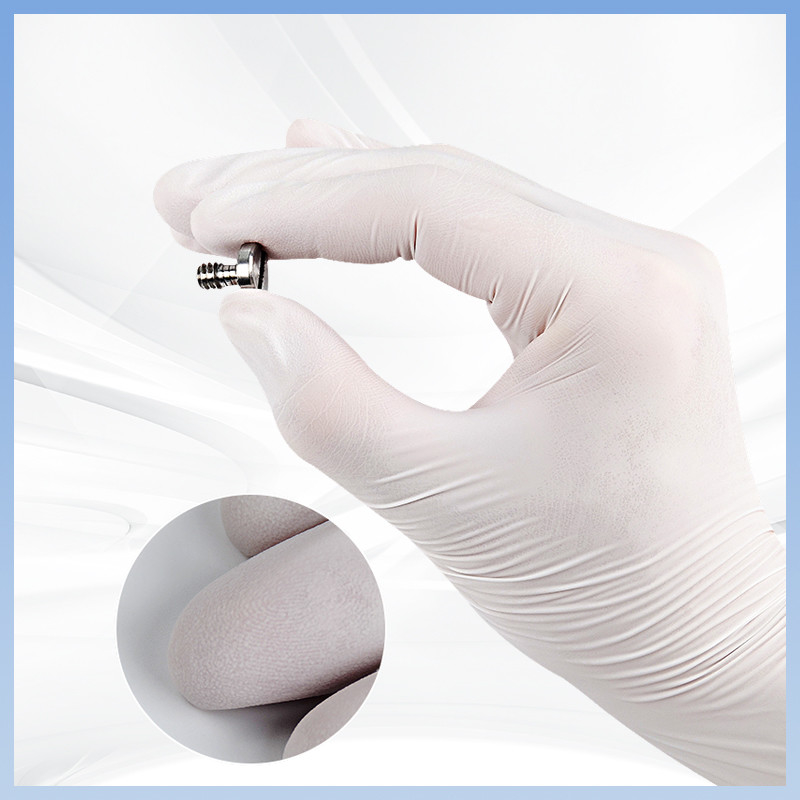 Guantes de látex blanco con agarre antideslizante Guantes de látex desechables para un manejo seguro